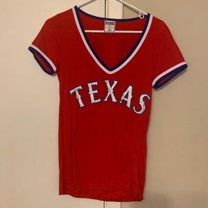 Texas Rangers TShirt by PINK Victorias Secret Size Medium